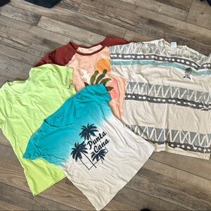 Bundle of 4 - Colorful Graphic T-Shirts (L & XL)